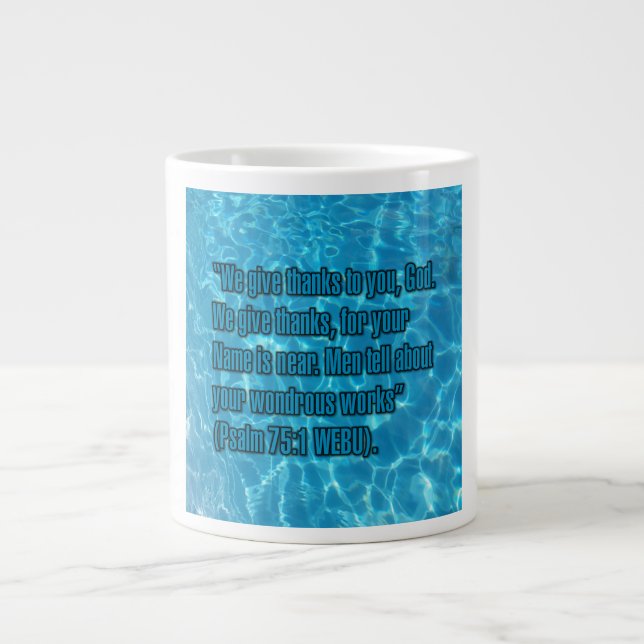 Caneca De Café Grande Psalm 75:1 WEBU Mug (Frente)