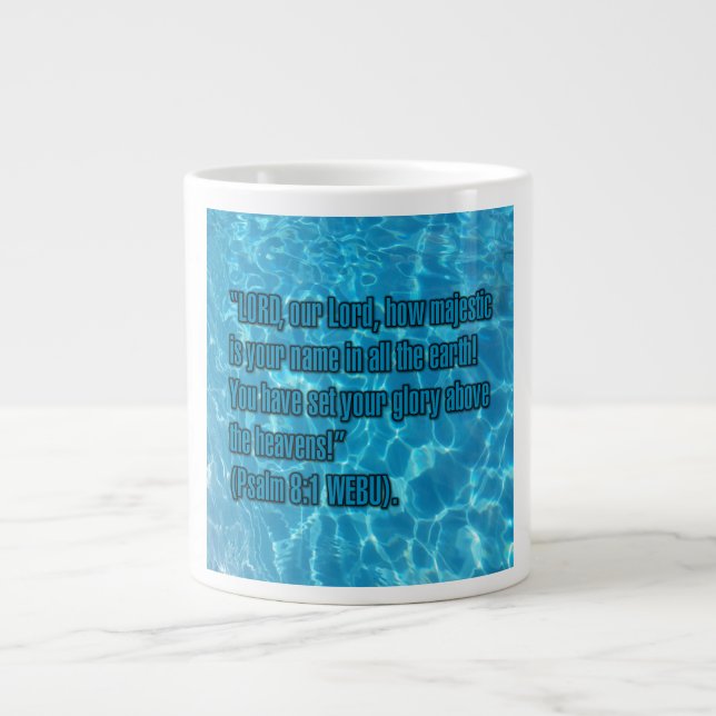 Caneca De Café Grande Psalm 8:1 WEBU Mug (Frente)
