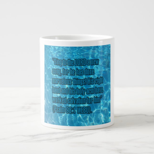 Caneca De Café Grande Psalm 98:1 WEBU Mug (Frente)