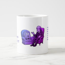 Caneca De Café Grande Psychological Humor Rorschach Test and Freud Brain