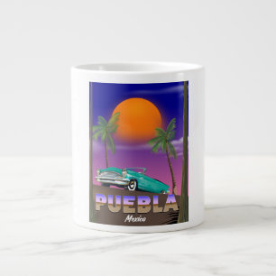 Caneca De Café Grande Puebla Mexico, poster de férias