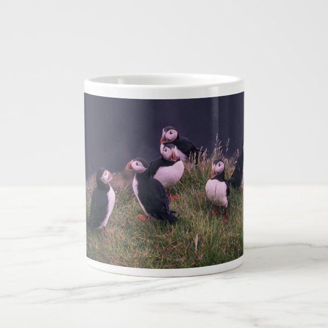 Caneca De Café Grande Puffins Atlântico (Frente)