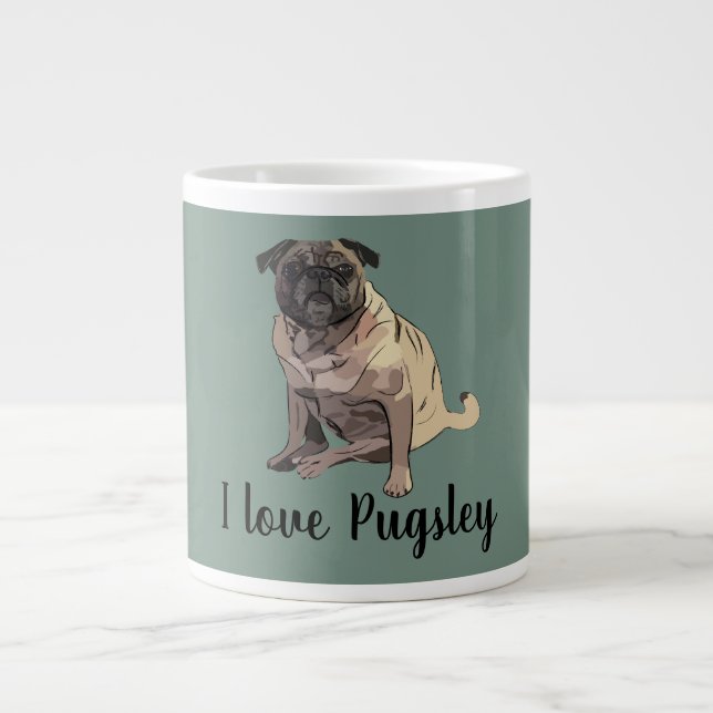 Caneca De Café Grande Pug (Frente)