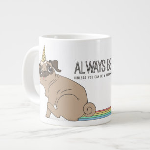 Caneca De Café Grande Pugicorn Mágico