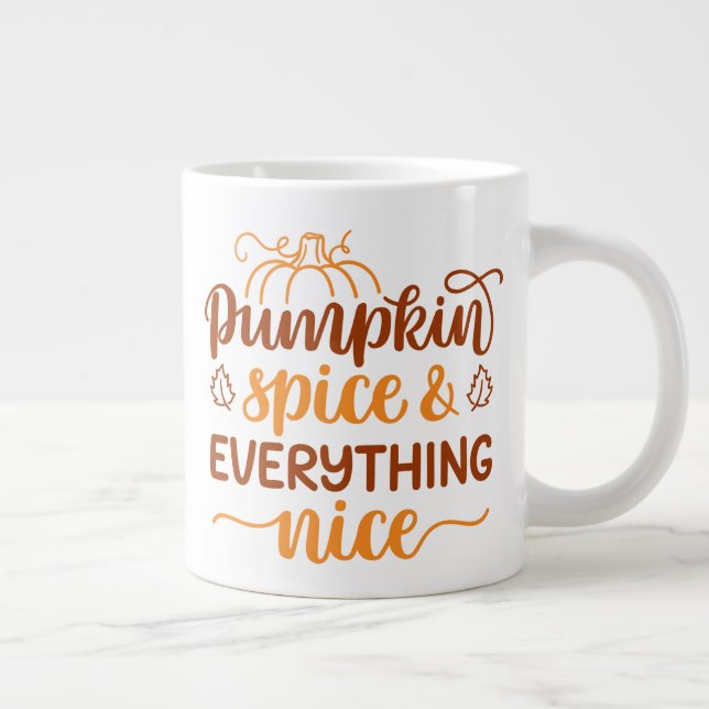 Caneca De Café Grande Pumpkin Spice e tudo de bom (Direita)