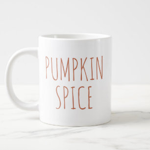 Caneca De Café Grande "Pumpkin Spice" Simples Farmhouse Moderna