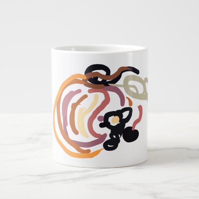 Caneca De Café Grande Pumpkin Sunset Autumn cute (Frente)