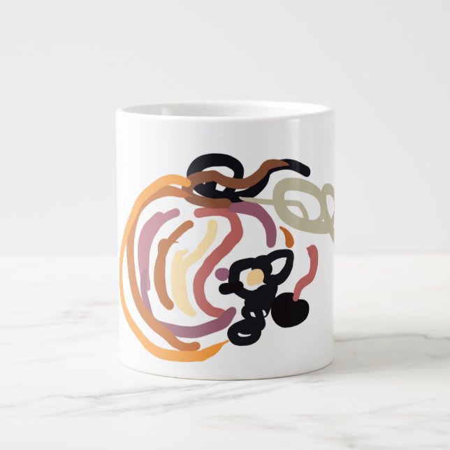 Caneca De Café Grande Pumpkin Sunset Autumn cute (Frente)