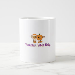 Caneca De Café Grande Pumpkin Vibes - Queda de Latas Cozy