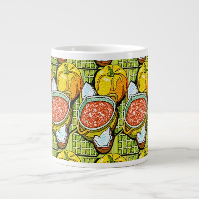 Caneca De Café Grande Pumpkins, Sopa e Fundo Raspado (Frente)