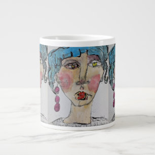Caneca De Café Grande Punk Blue Jumbo Mug