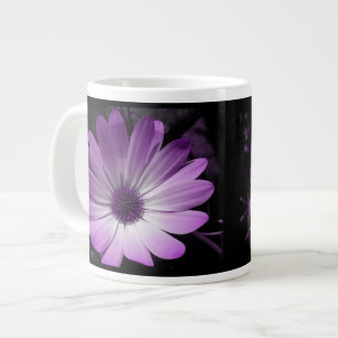 Caneca De Café Grande Púrpura Daisy Flower Mug
