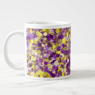 Caneca De Café Grande Púrpura de 20oz, ponto amarelo