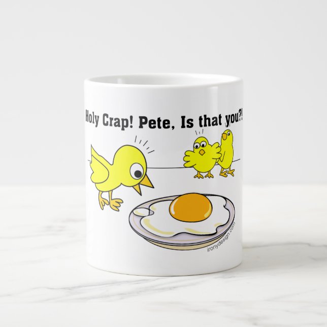 Caneca De Café Grande Puta que pariu! Pete, é você? (Frente)