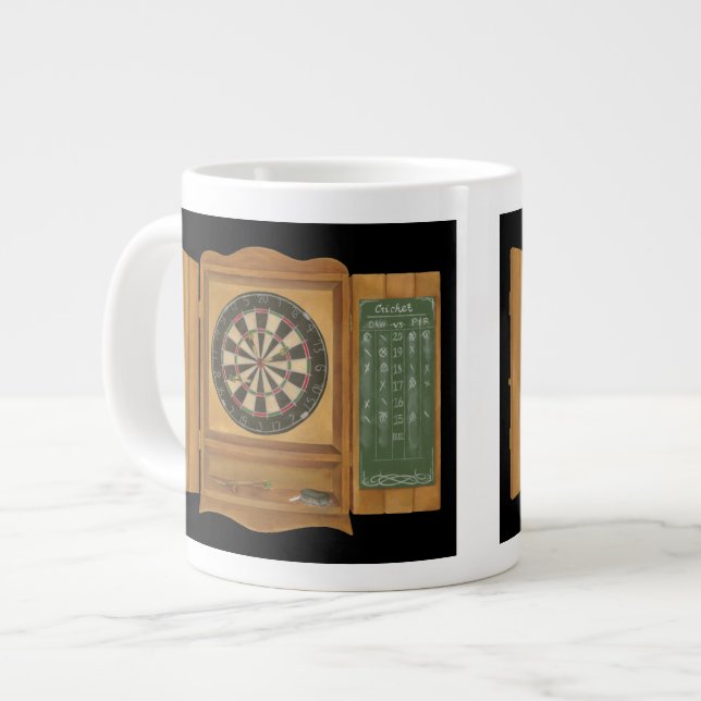 Caneca De Café Grande Quadro de Doces com Pontuação de Críquete (Frente Esquerda)