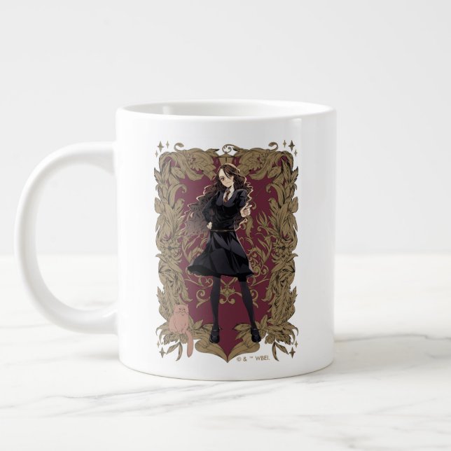 Caneca De Café Grande Quadro de Ornamentado Hermione Granger (Esquerda)