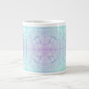 Caneca De Café Grande Quadro distorcido 01.w Cinza BG