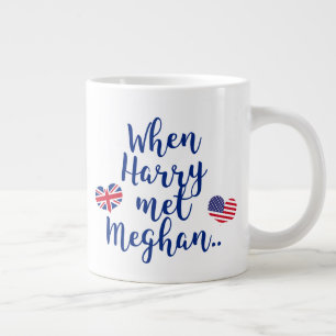 Caneca De Café Grande Quando Harry conheceu Meghan Casamento Real Dive