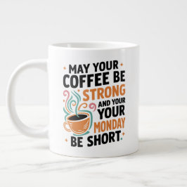 Caneca De Café Grande Que Seu Café Seja Forte - Presente De Cafeína