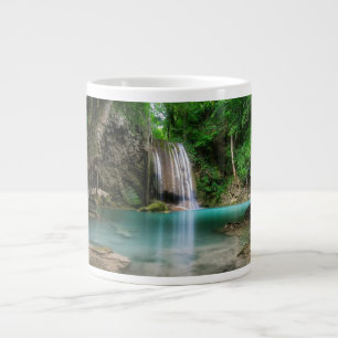 Caneca De Café Grande Quedas Kanchanaburi, Tailândia
