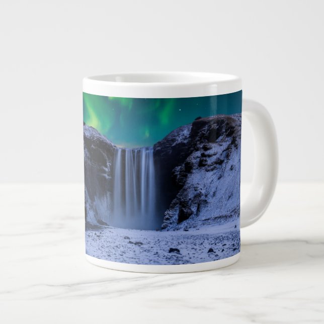 Caneca De Café Grande Quedas | Skógafoss Waterfall (Frente Esquerda)