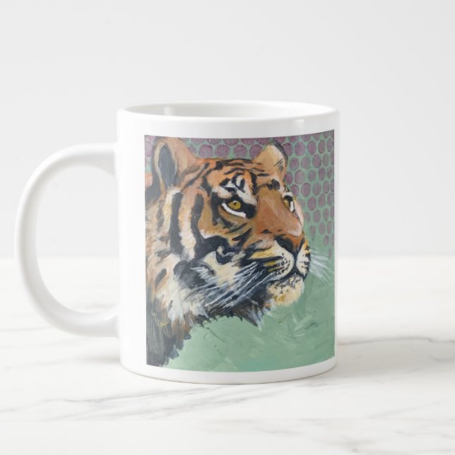 Caneca De Café Grande Queimando Forte (Esquerda)