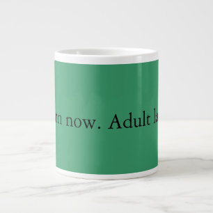 Caneca De Café Grande Queime agora. Adulto depois.