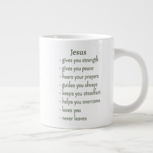 Caneca De Café Grande Quem é Jesus Presente Lembrança Confortante