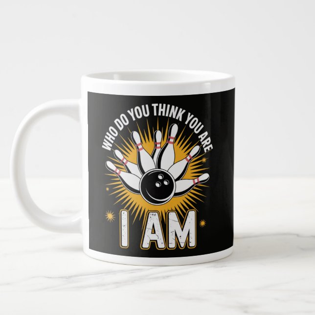 Caneca De Café Grande Quem Você Pensa Que É Eu Estou Boliche (Esquerda)