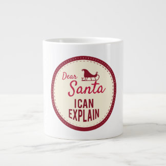 Caneca De Café Grande Querido Papai Noel Posso Explicar, Ditos Engraçado