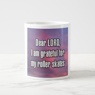 Caneca De Café Grande Querido SENHOR, sou grato pelos meus patins de rol