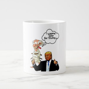 Caneca De Café Grande "Quero Votar"