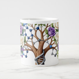 Caneca De Café Grande Química e Biologia da Árvore Molecular da Vida Flo
