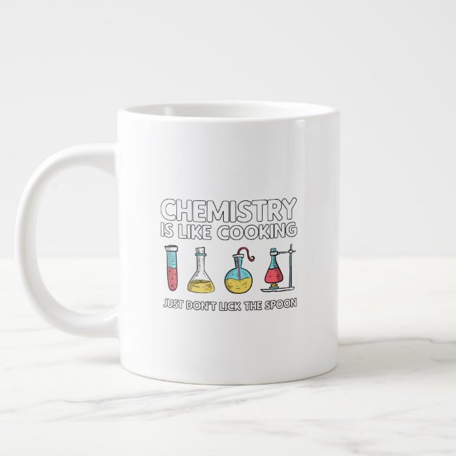Caneca De Café Grande Química é como Cozinhar (Esquerda)