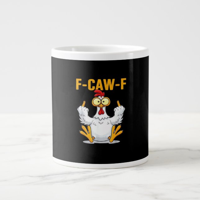Caneca De Café Grande Quote Rooster Meme Classic (Frente)