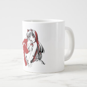 Caneca De Café Grande R & B Manga, Neko Catgirl Furry Loli Anime