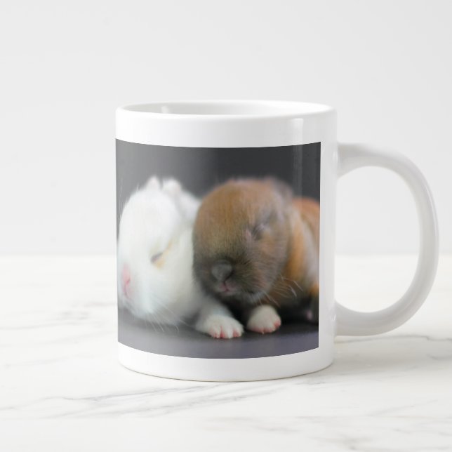 Caneca De Café Grande Rabbits Anões Países Baixos (Direita)