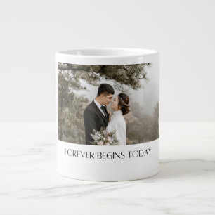 Caneca De Café Grande Raça da Manhã do Amor: Mug de Casamento Personaliz