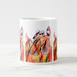 Caneca De Café Grande Raccoon play outono