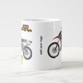 Caneca De Café Grande Racing Bike Art
