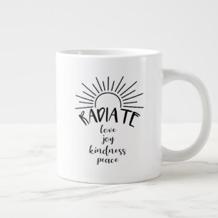 Caneca De Café Grande Radiate Love -