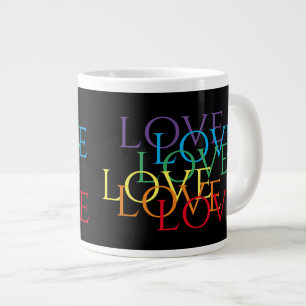 Caneca De Café Grande RAINBOVE AMOR II Grande Caneca Branca