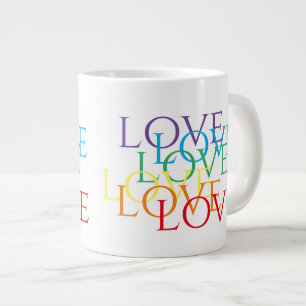Caneca De Café Grande RAINBOW AMA Grande Caneca Branca