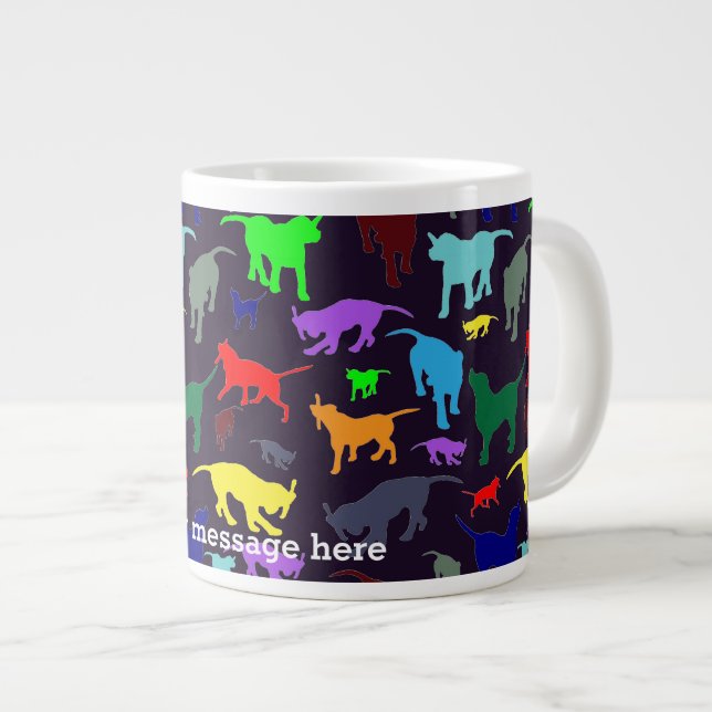Caneca De Café Grande Rainbow Dogs (Frente Esquerda)