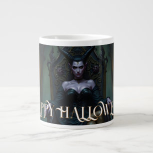 Caneca De Café Grande Rainha Demônio Trono à Luz de Velas