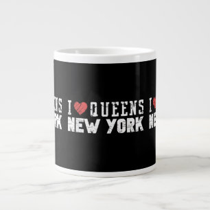 Caneca De Café Grande Rainha Nova York Amor Eu Amo Rainha NYC