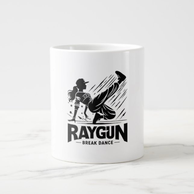 Caneca De Café Grande Raio Raygun, revólver, dança (Frente)
