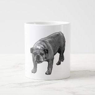 Caneca De Café Grande Raiz de Ponto de Feliz Bulldog
