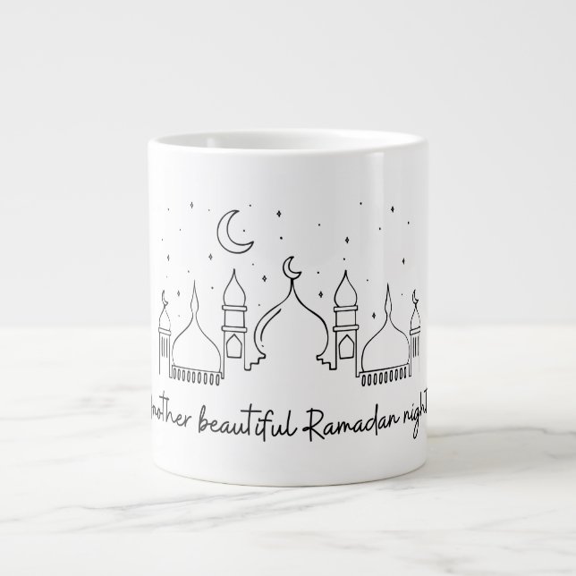 CANECA DE CAFÉ GRANDE RAMADAN RAMADAN KAREEM RAMADAN MUBARAK (Frente)