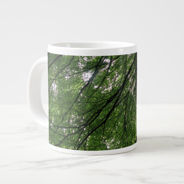 Caneca De Café Grande Ramais e Folhas de Mug (Frente Esquerda)